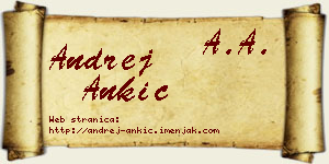 Andrej Ankić vizit kartica